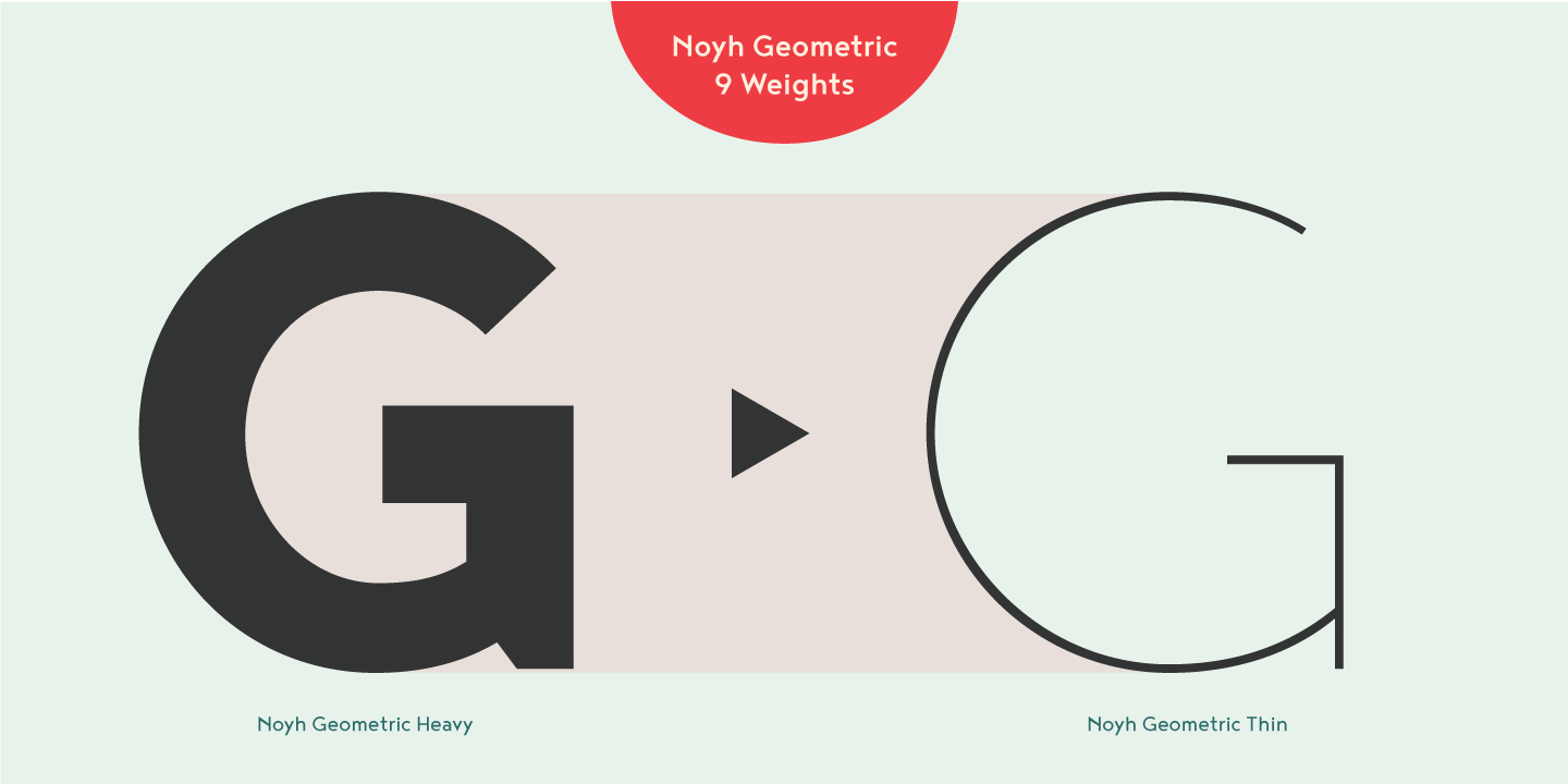 Пример шрифта Noyh Geometric #11